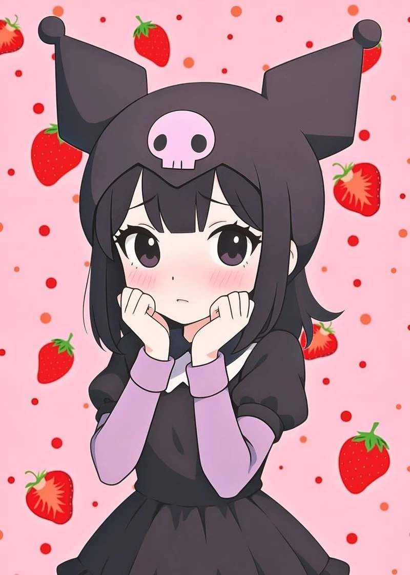 Kuromi anime bay bong bóng xà phòng lung linh