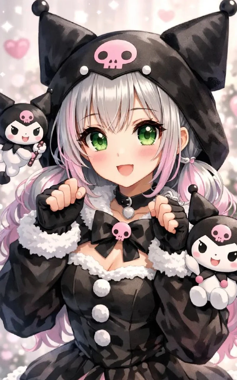 Kuromi anime phong cách goth dễ thương