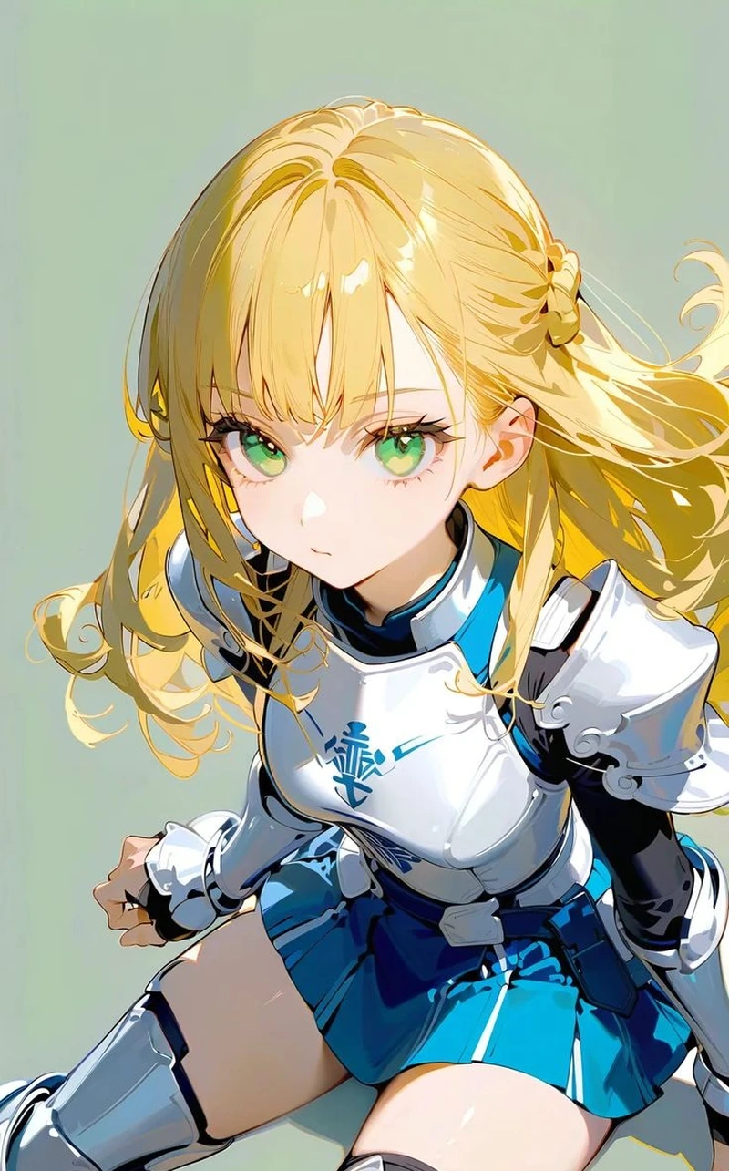 Mái tóc vàng óng ả của nàng anime dưới ánh trăng