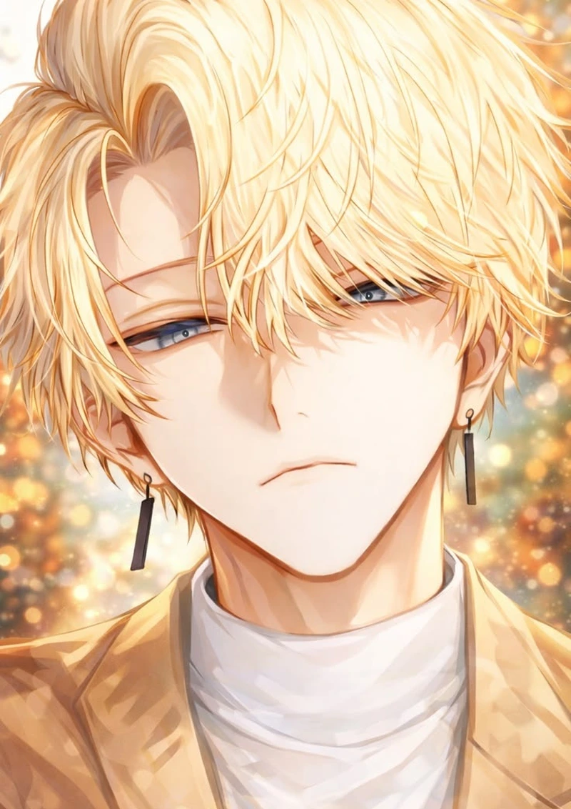 Nam thần anime tóc vàng sở hữu đôi mắt to long lanh