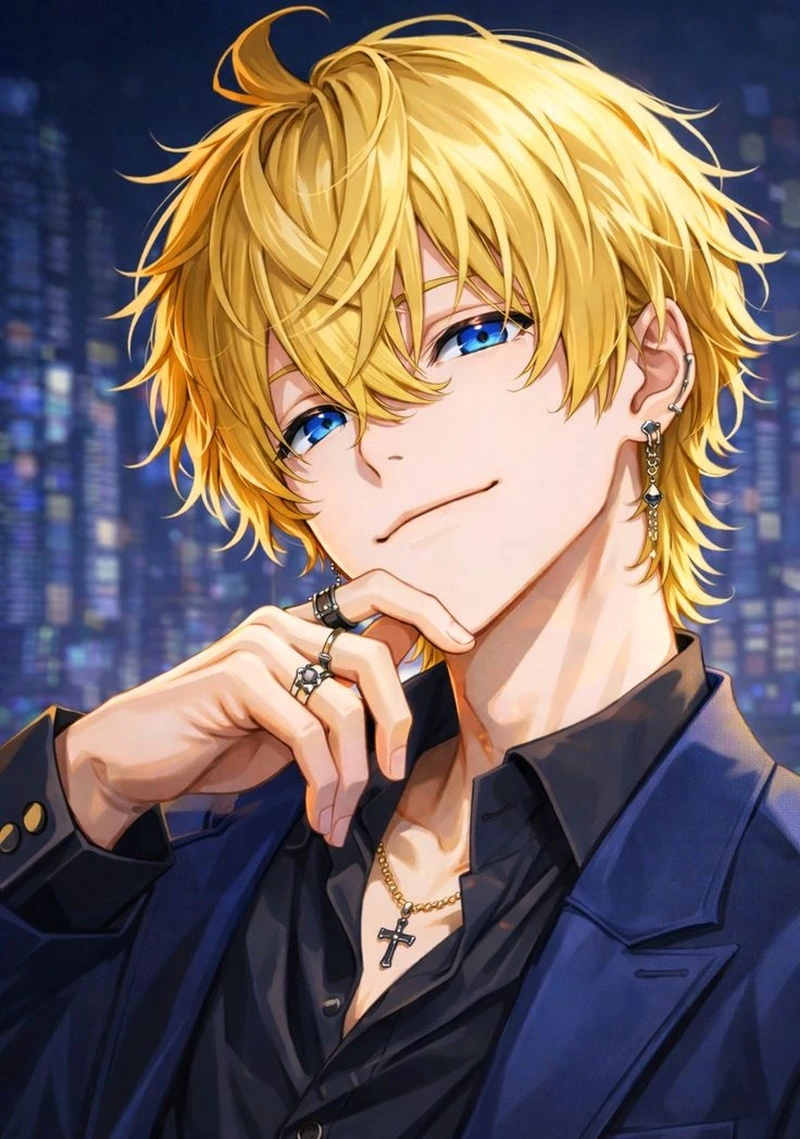 Nam thần anime tóc vàng sở hữu nhan sắc hoàn hảo