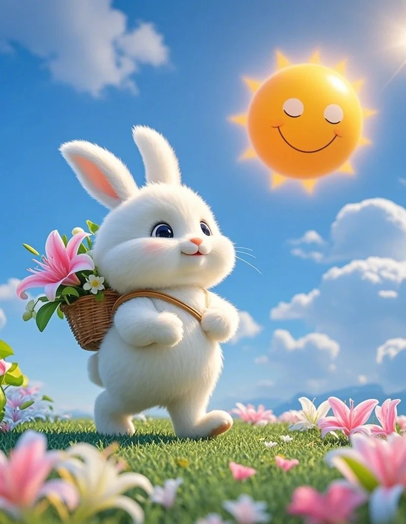 Nét cổ tích kết hợp thỏ anime đầy vẻ nhẹ nhàng cuốn hút