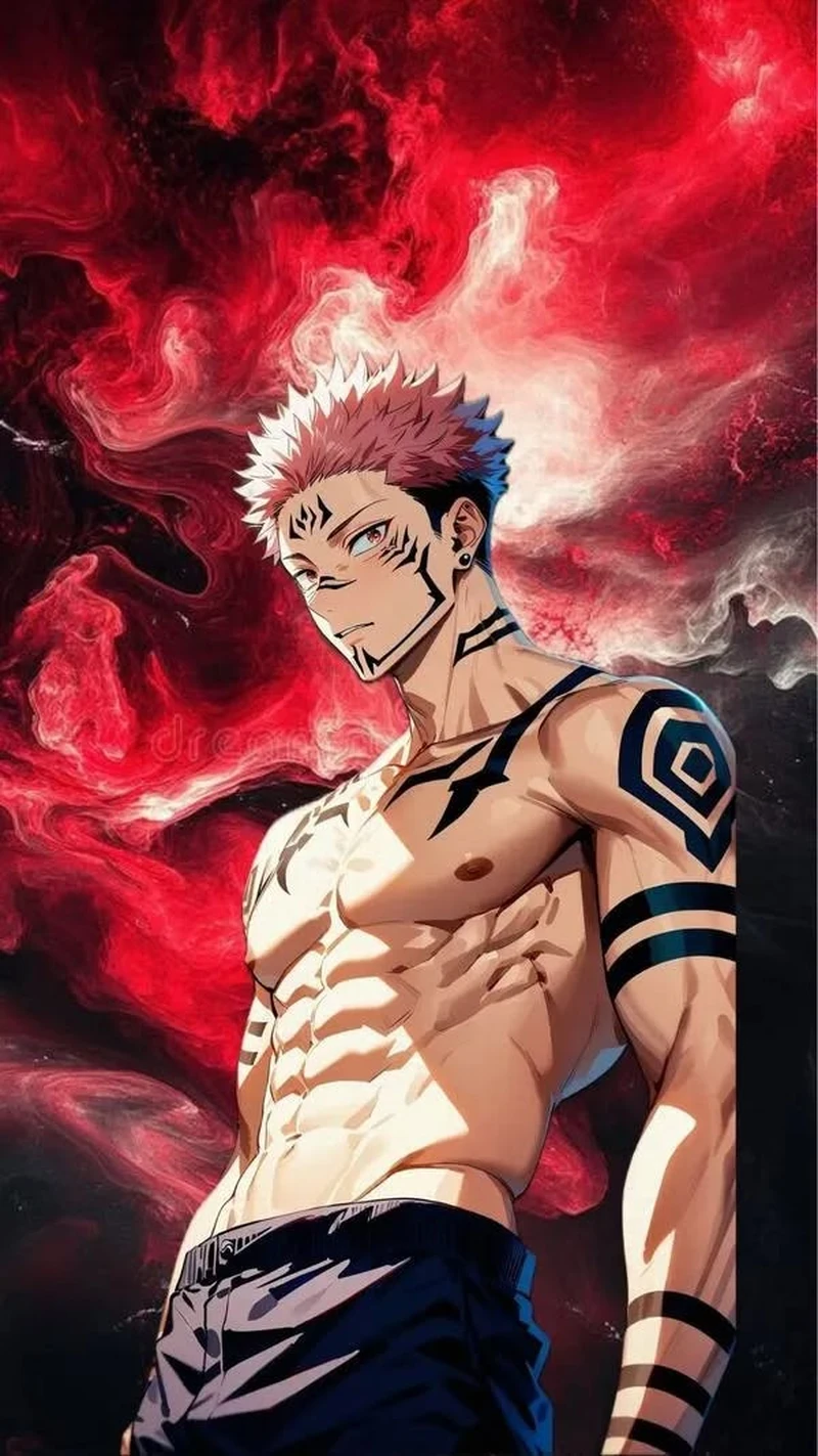 Nhân vật Sukuda anime nổi bật trong khung cảnh chiến đấu đổ nát