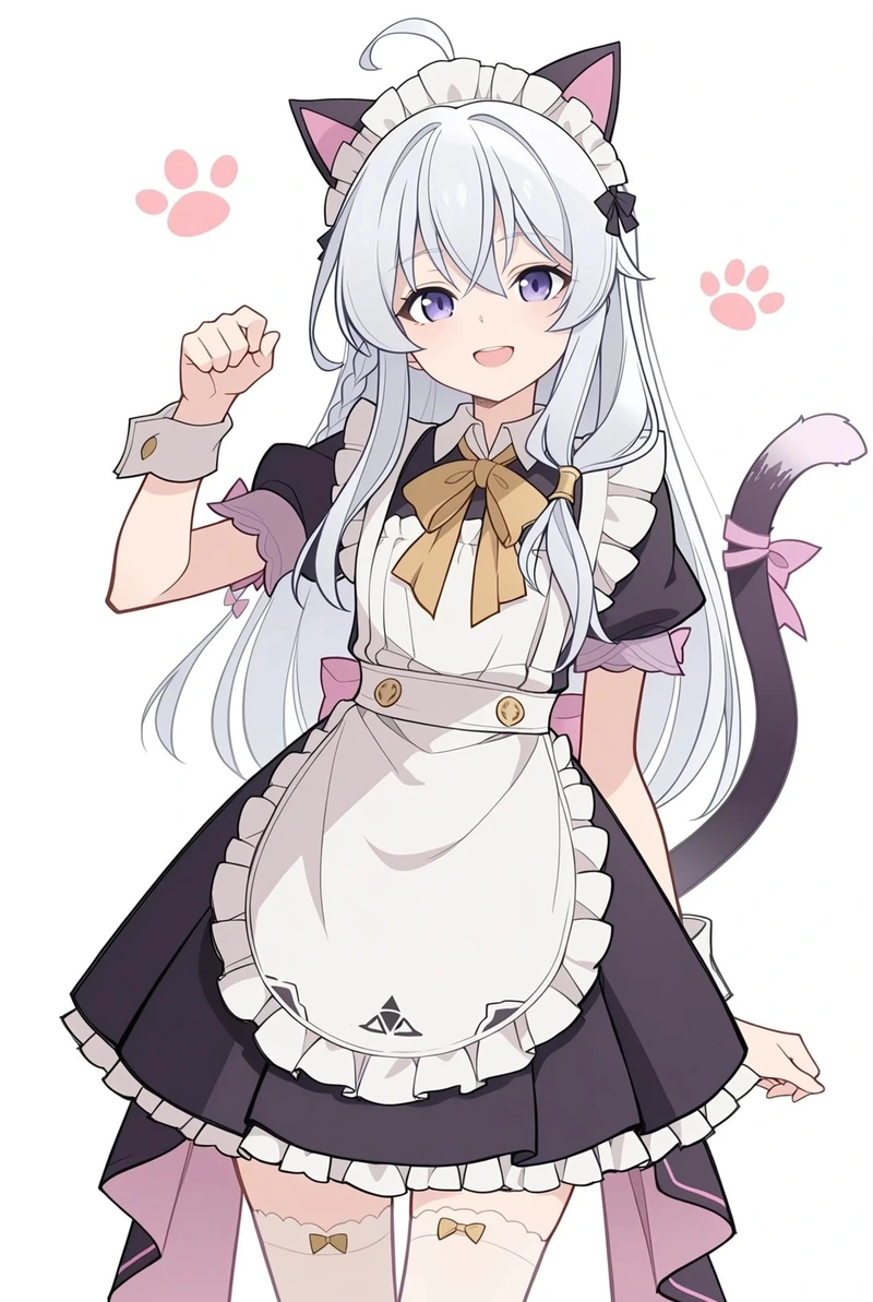 Nhân vật maid anime với thần thái dịu dàng đầy cuốn hút