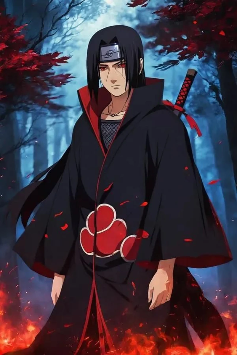 Ninja Itachi anime với thần thái điềm tĩnh đầy sức hút bí ẩn