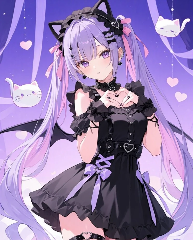 Phong cách goth lolita của Kuromi anime nổi bật