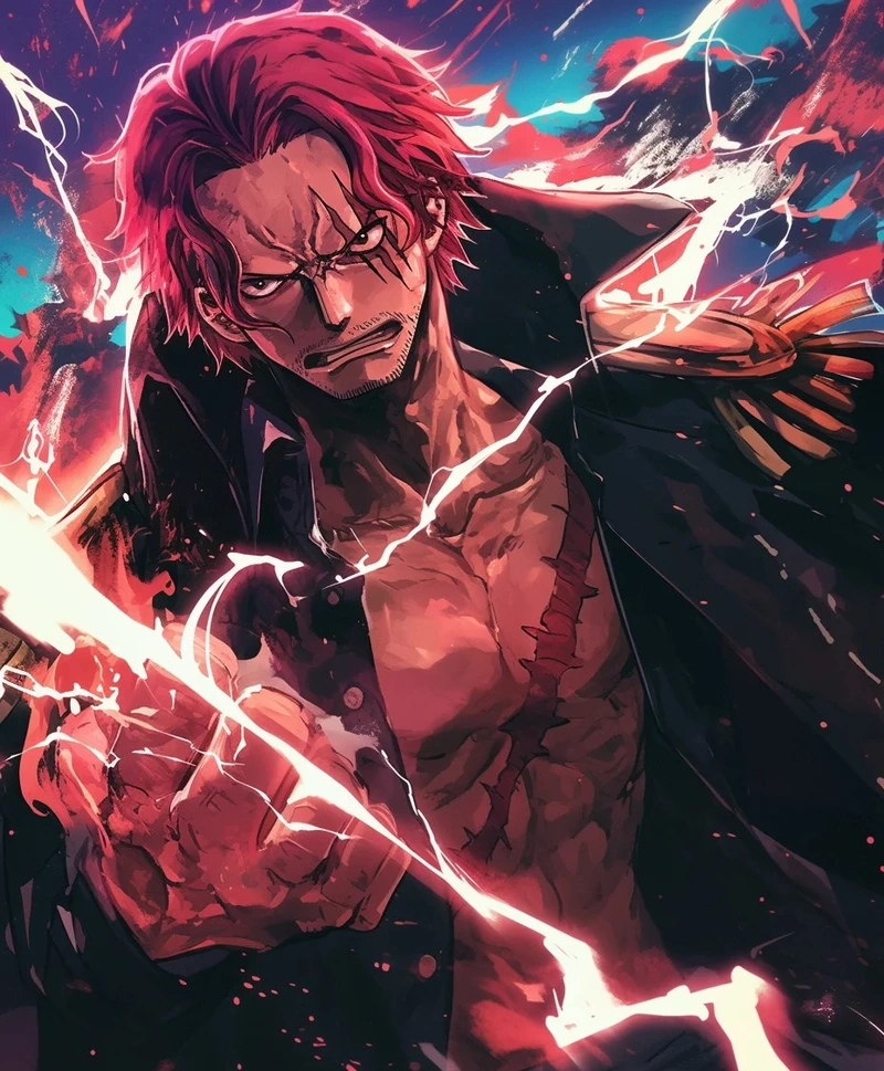 Shanks trong one piece với khí chất tứ hoàng cực ngầu