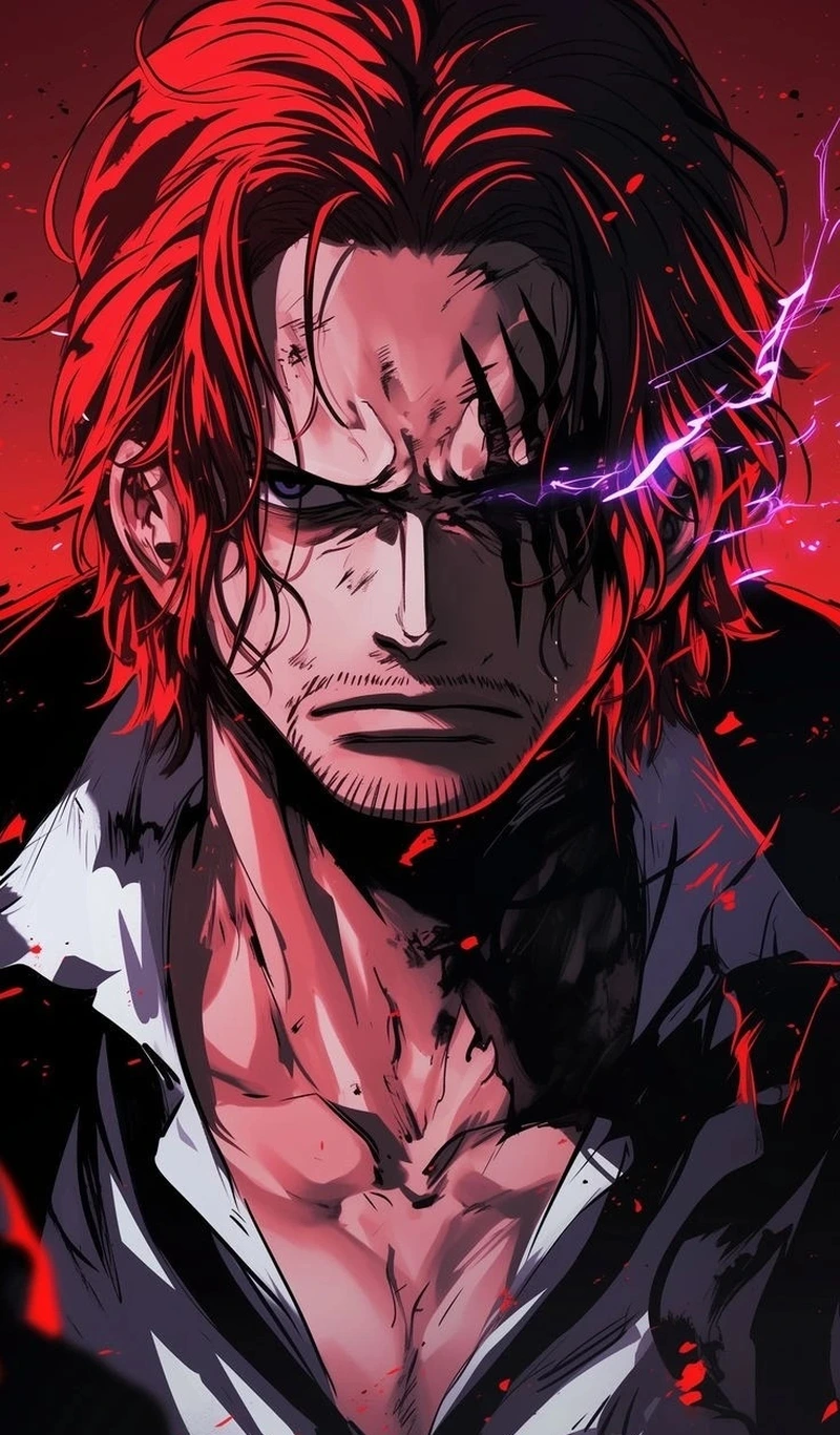 Shanks với biểu cảm trầm lặng nhưng cực kỳ cuốn hút