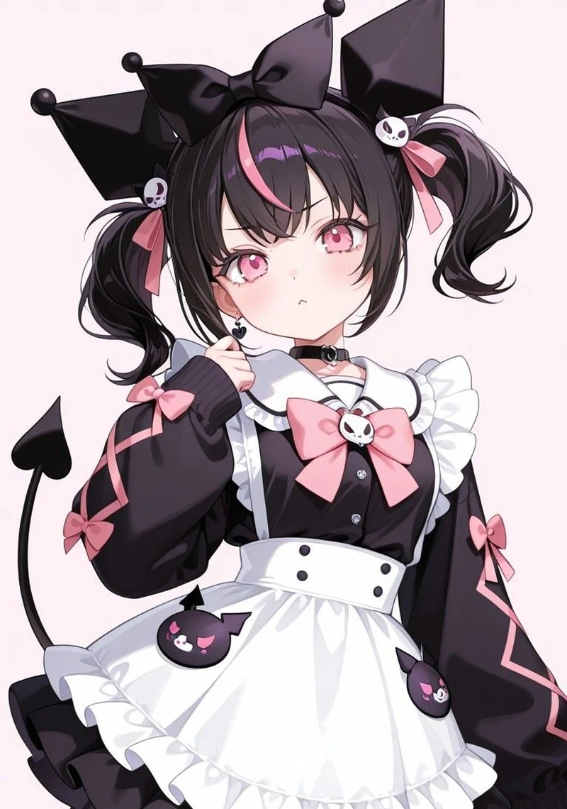 Sweet pastel style qua hình Kuromi anime