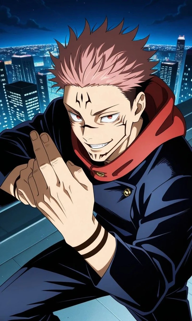 Tải ảnh Sukuda anime nổi bật với cơ thể đầy dấu ấn lời nguyền