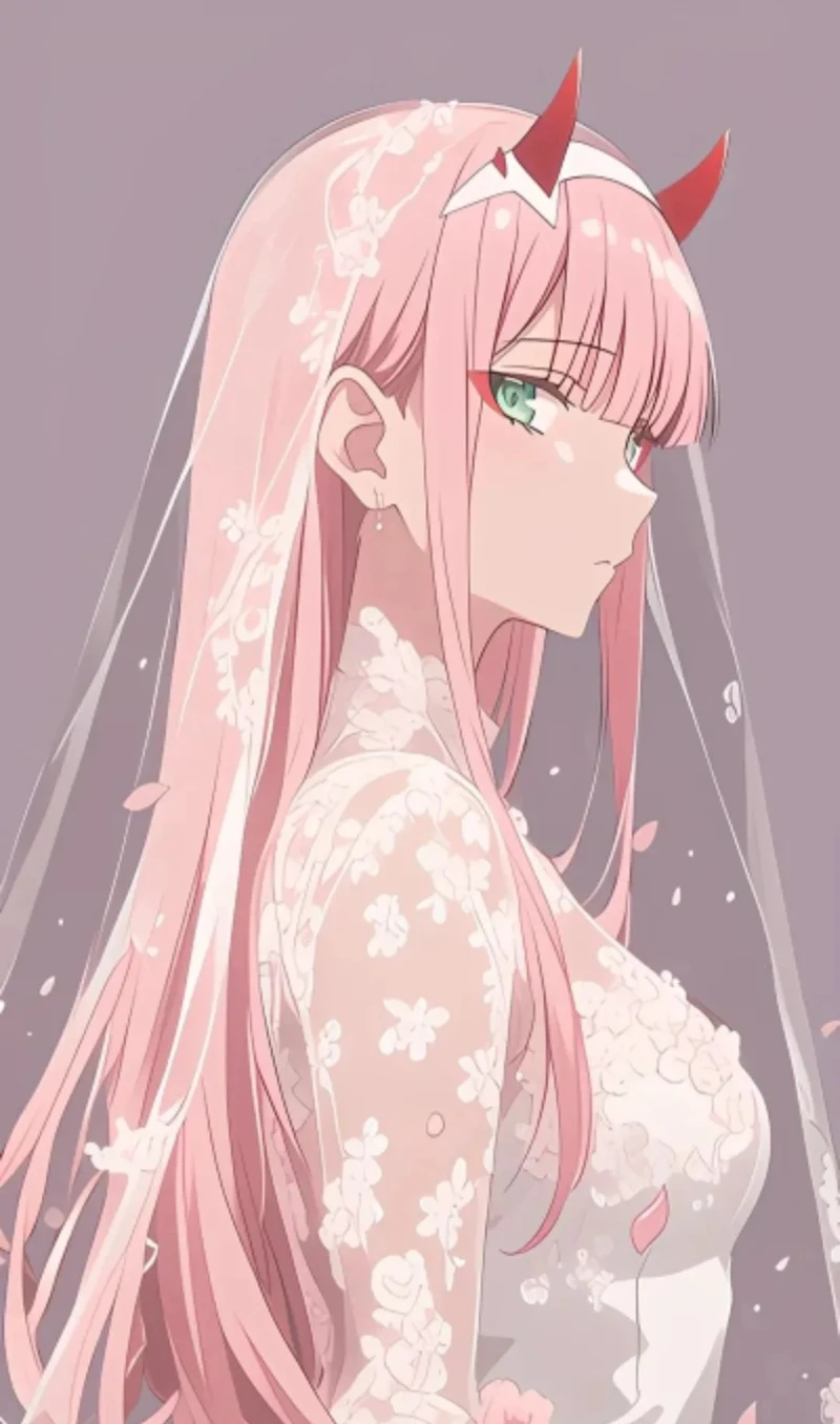 Tạo hình ấn tượng của Zero Two trong ảnh anime cuốn hút