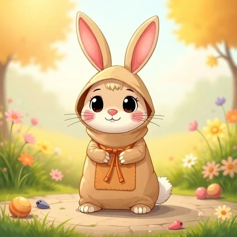 Thỏ anime dễ thương cùng đôi tai dài cực kỳ nổi bật xinh xắn