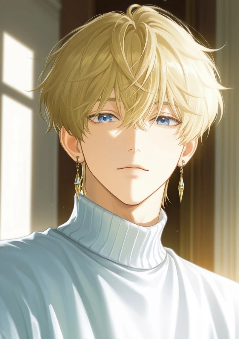 Vẻ ngầulạnh lùng của anime tóc vàng dưới ánh nắng