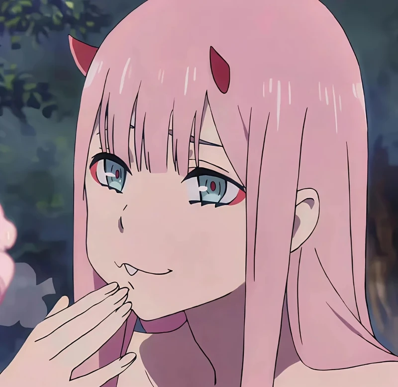 Zero Two trong khung cảnh anime aesthetic đẹp mắt