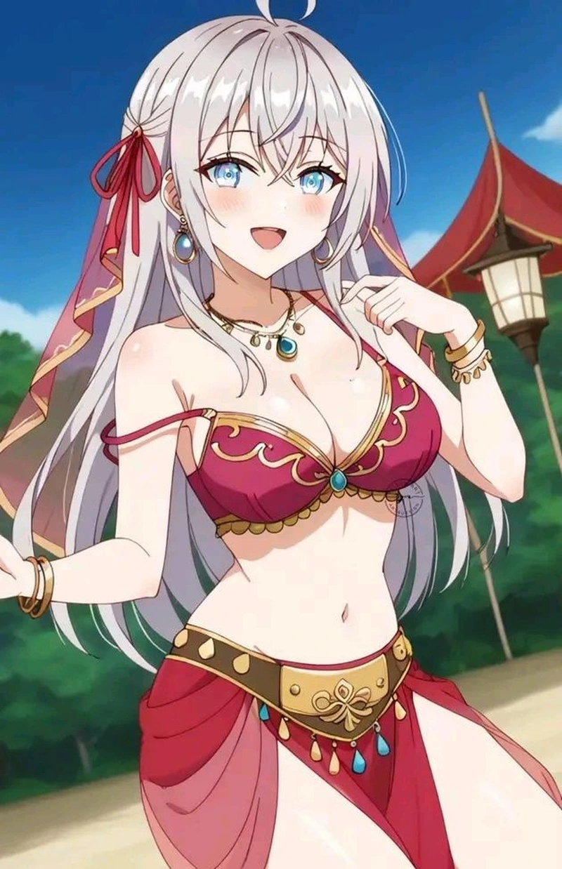Ảnh gái anime mlem với mái tóc dài mềm mại đẹp mắt