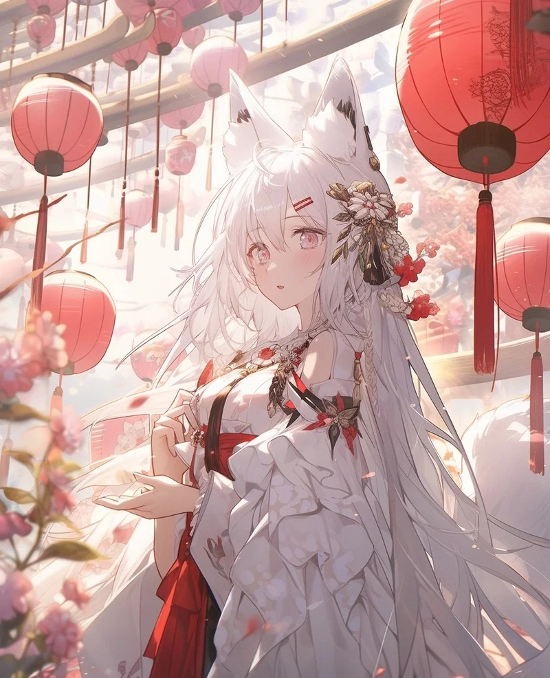 Ảnh hồ ly anime cùng tạo hình cáo thần bí đẹp mắt