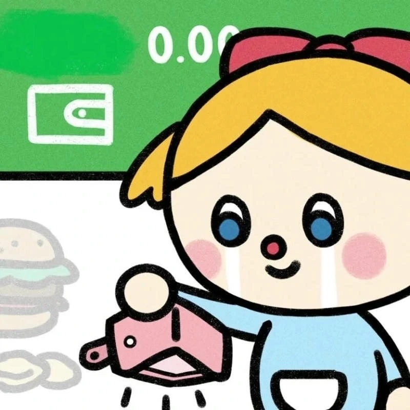 Ảnh ví rỗng meme cho tình huống chờ ngày lương