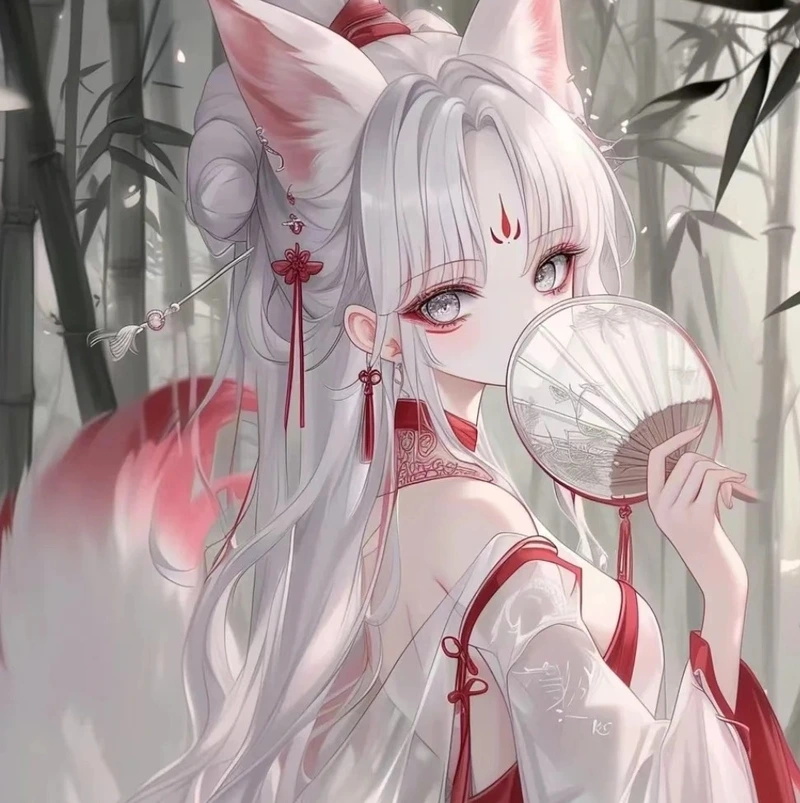 Anime hồ ly với tạo hình cáo chín đuôi huyền ảo