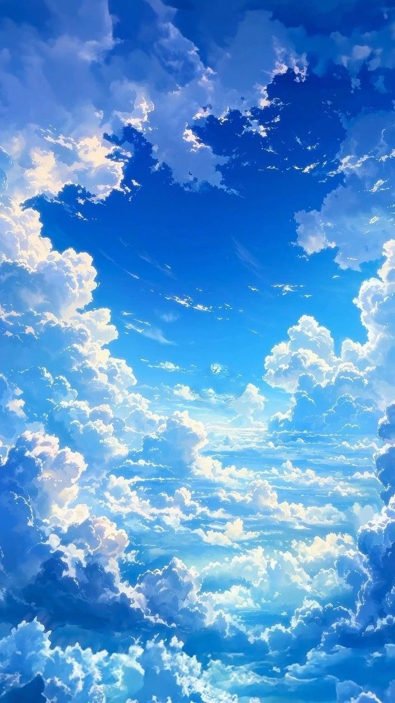 Bầu trời anime phong cảnh đẹp mắt cho người yêu anime