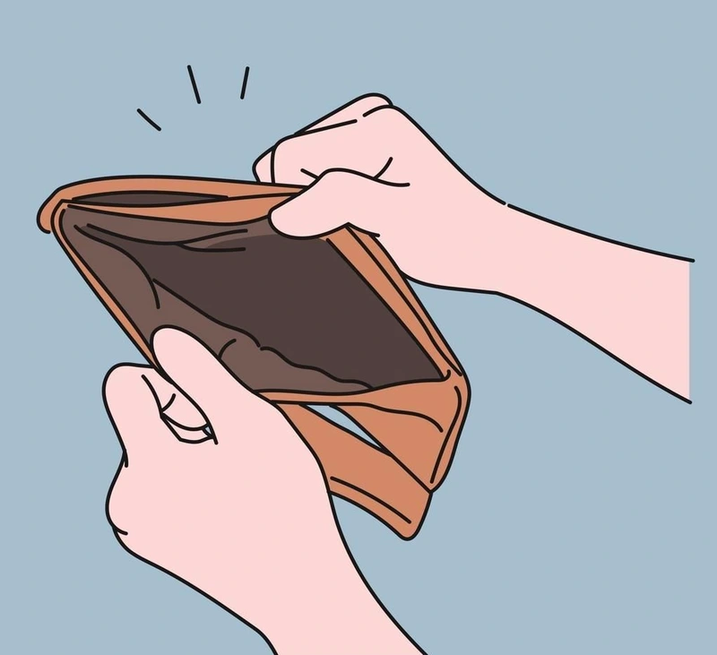 Bình luận mạng xã hội bằng ví rỗng meme vui nhộn