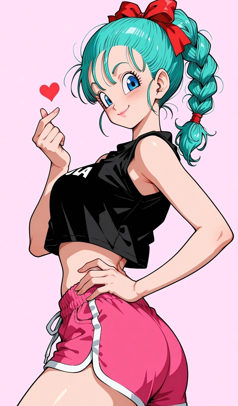 Gái anime mlem trong phong cách anime hiện đại sắc nét