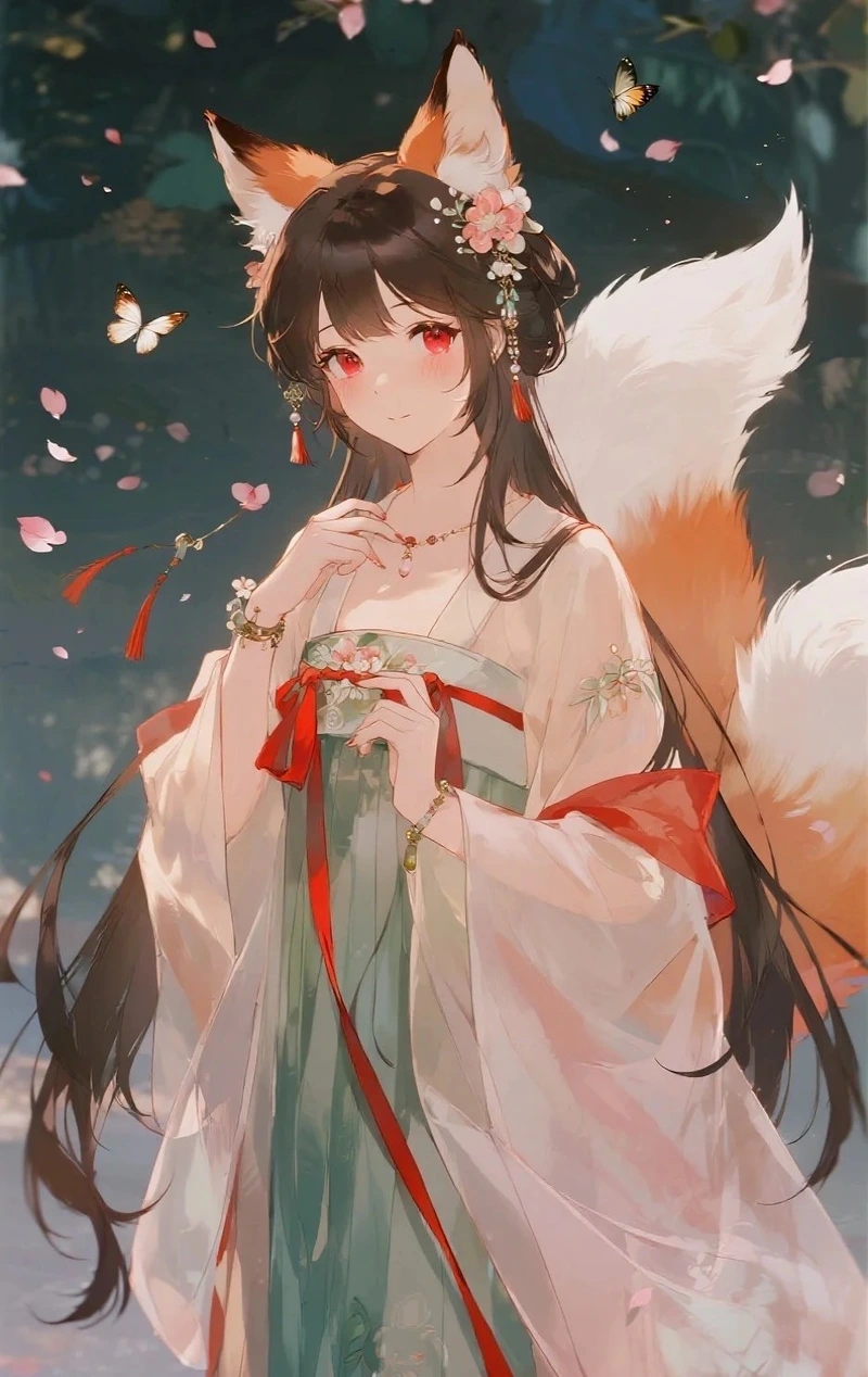 Hồ yêu anime phong cách fantasy đầy cuốn hút