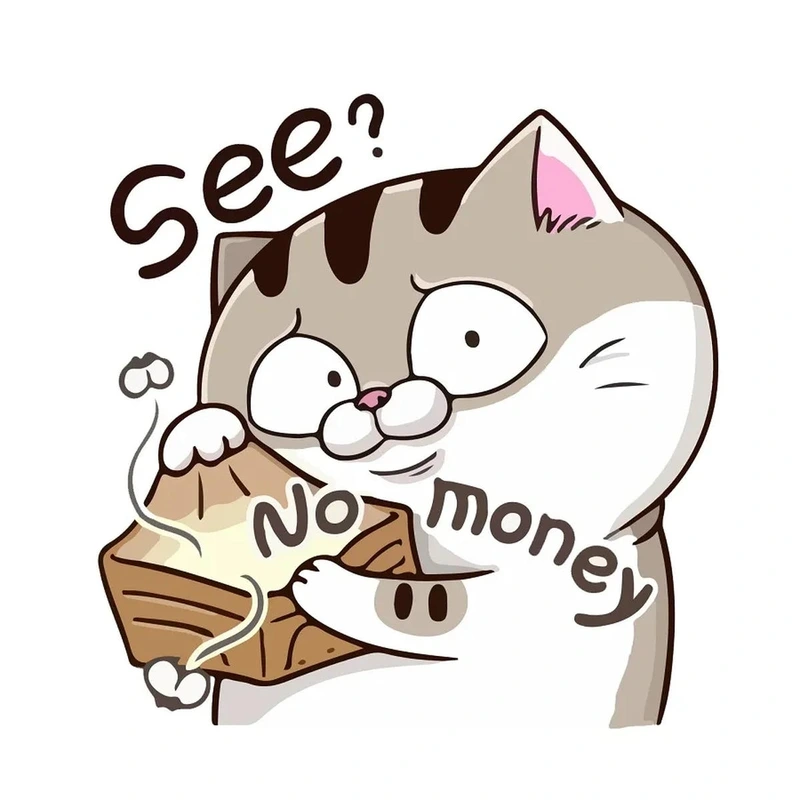 Meme ví rỗng phù hợp gửi bạn bè khi hết tiền