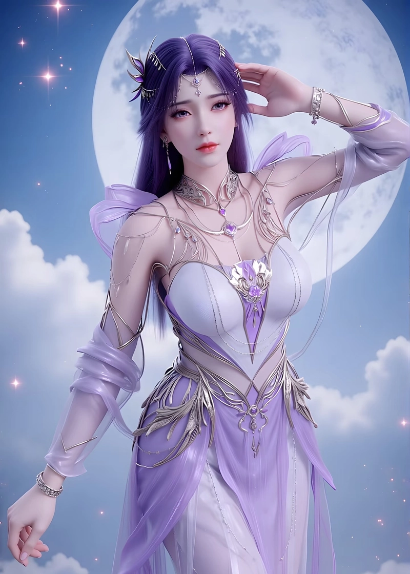 Vân Hi trong khung cảnh tiên cảnh đầy thơ mộng