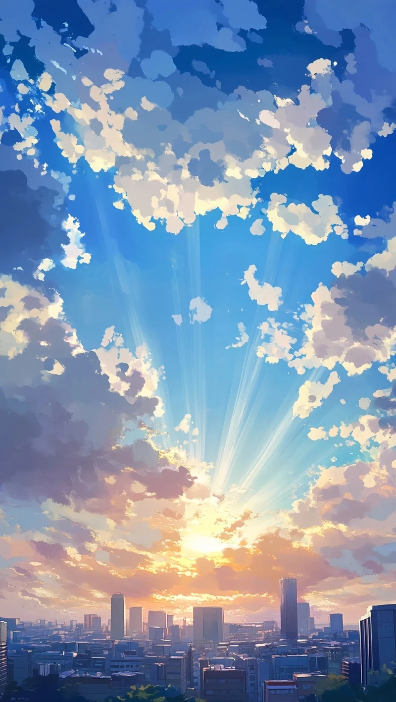 Wallpaper anime bầu trời đẹp dành cho điện thoại