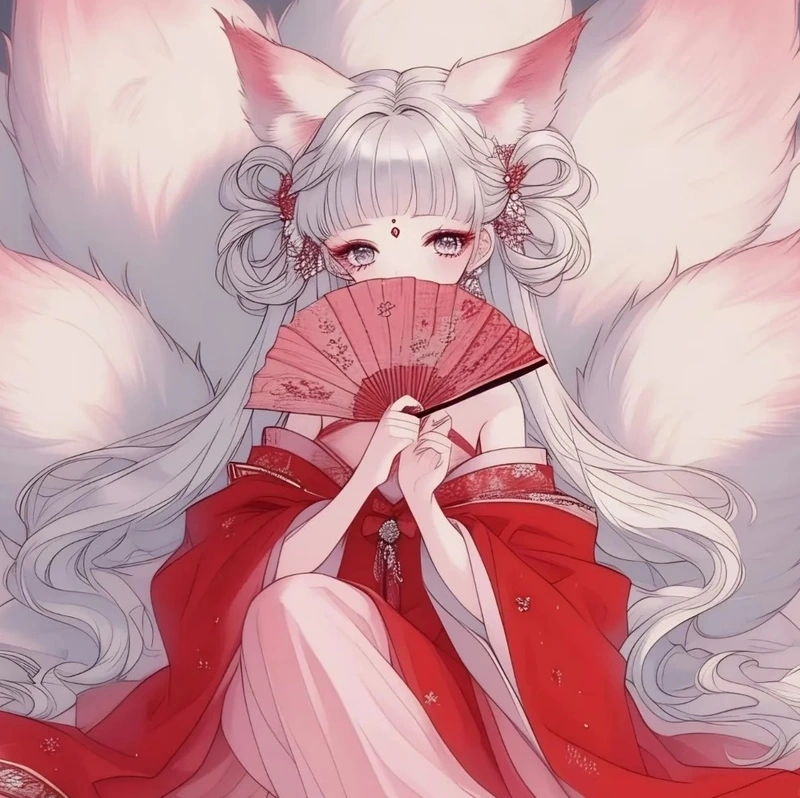 Yêu hồ anime cùng đôi tai cáo nổi bật dễ thương