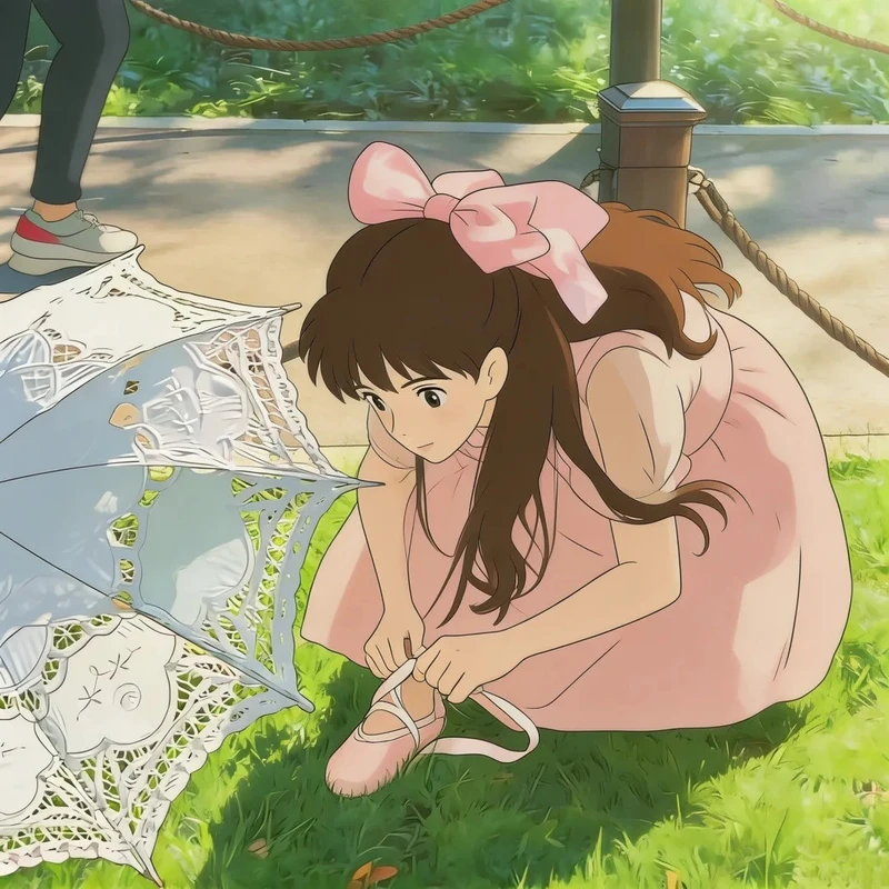ảnh anime chill có gam màu xanh dịu mắt