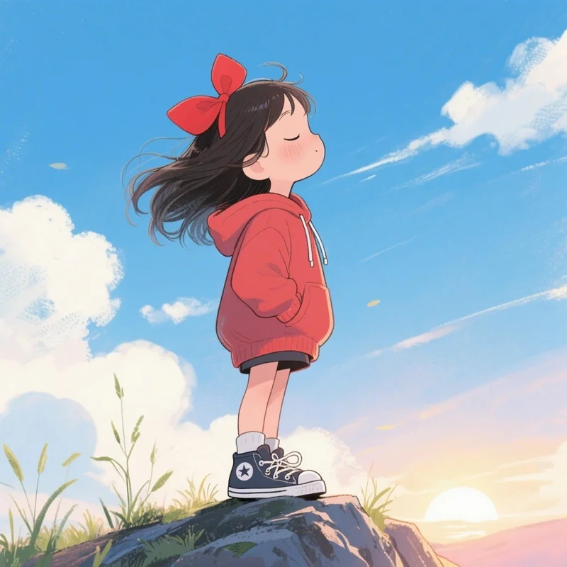 ảnh anime chill giữa trời mang nhiều cảm xúc