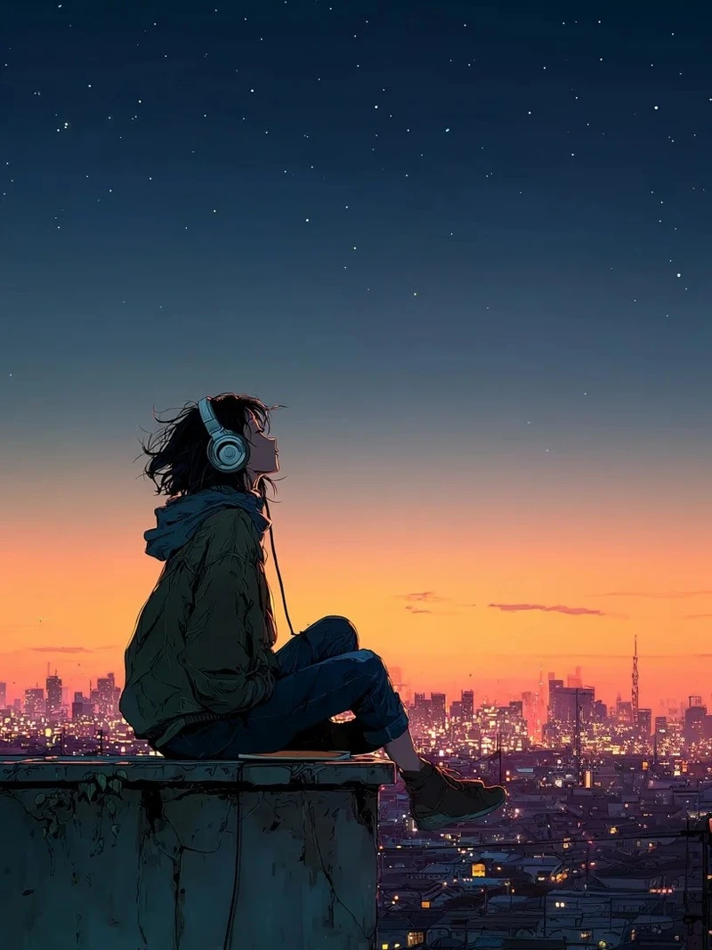 ảnh anime chill tạo cảm giác thư giãn sau giờ làm việc