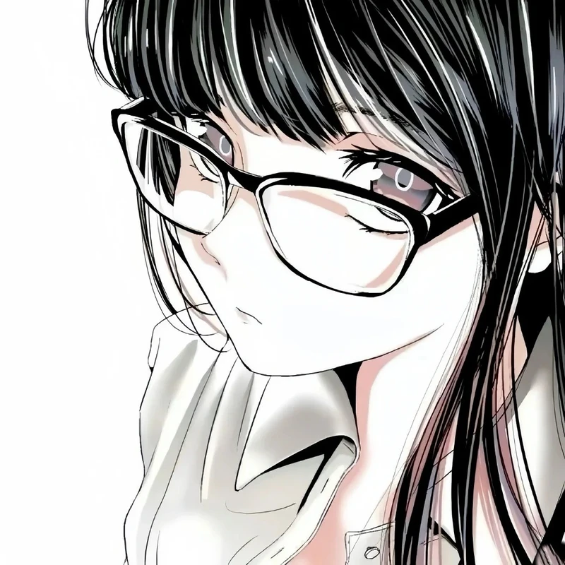 ảnh anime đeo kính dễ thương làm avatar đẹp