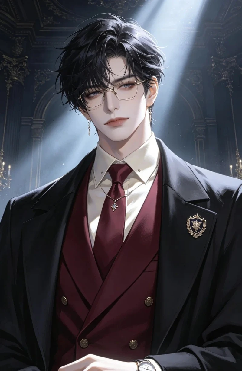 ảnh anime đeo kính đẹp làm hình nền điện thoại