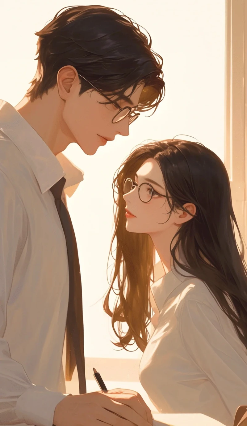 ảnh anime đeo kính phong cách Nhật Bản cực đẹp