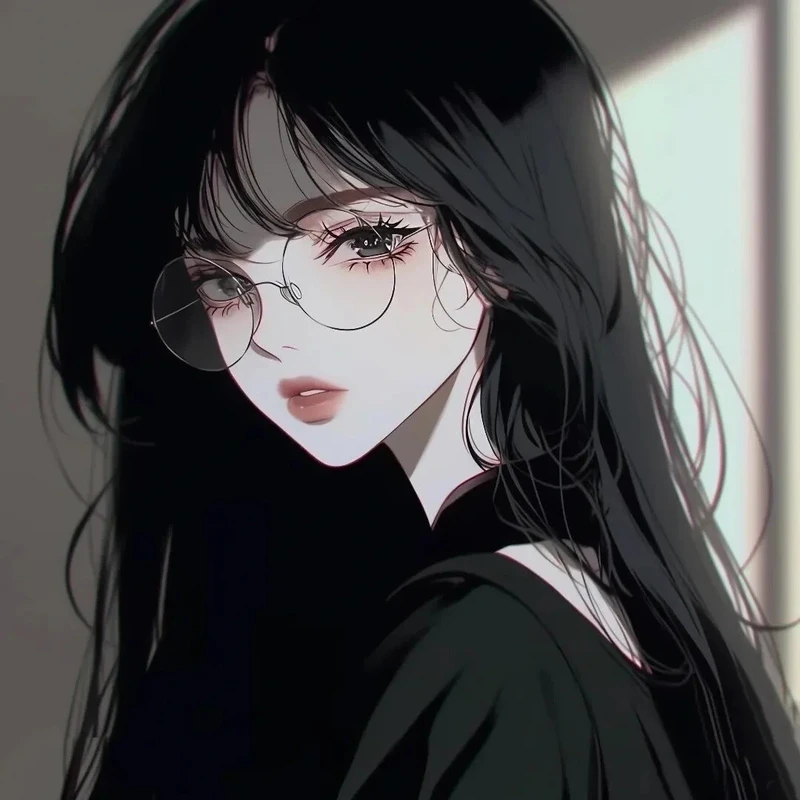 ảnh anime đeo kính phong cách hiện đại độc đáo