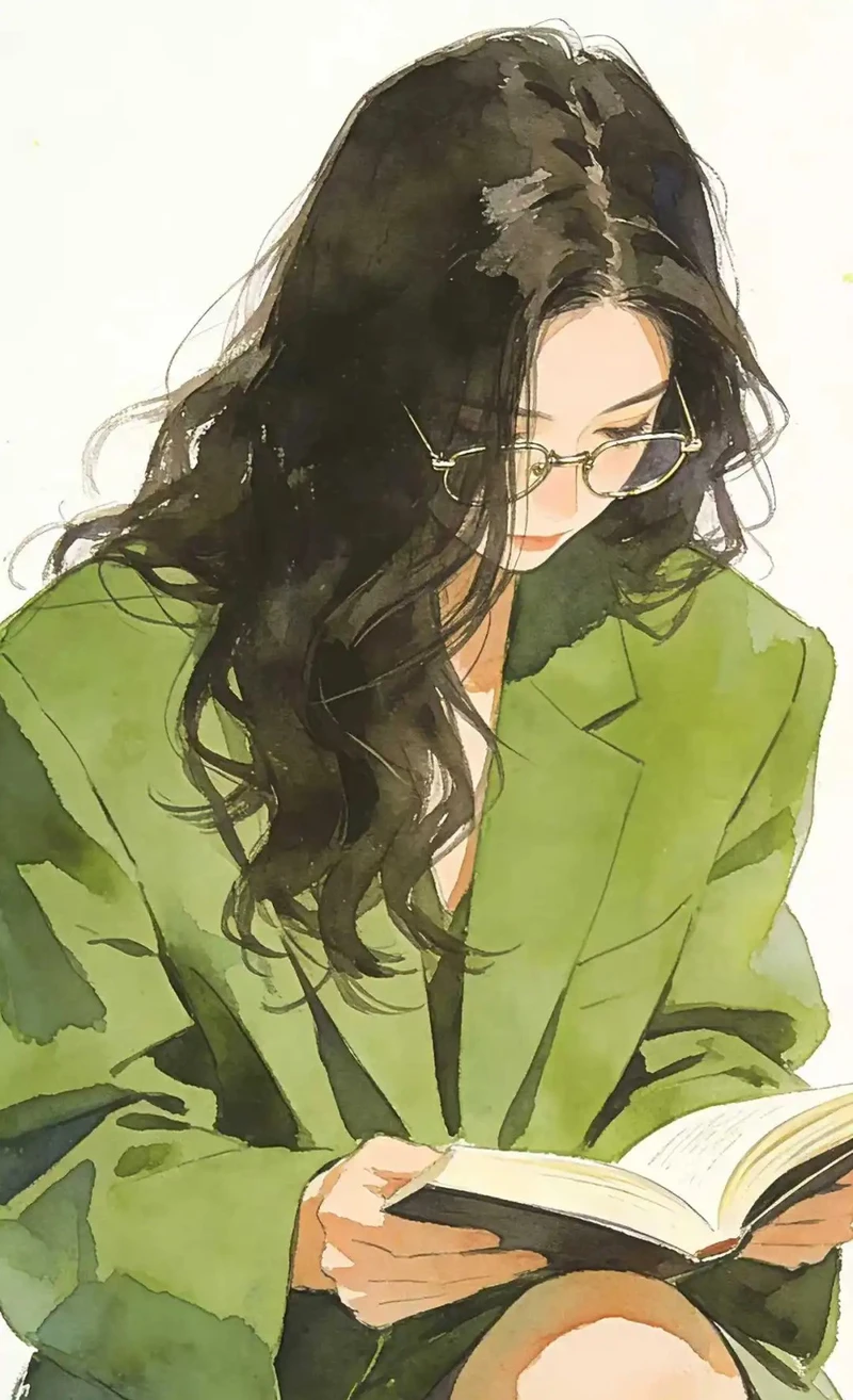 ảnh anime đeo kính với ánh mắt cuốn hút