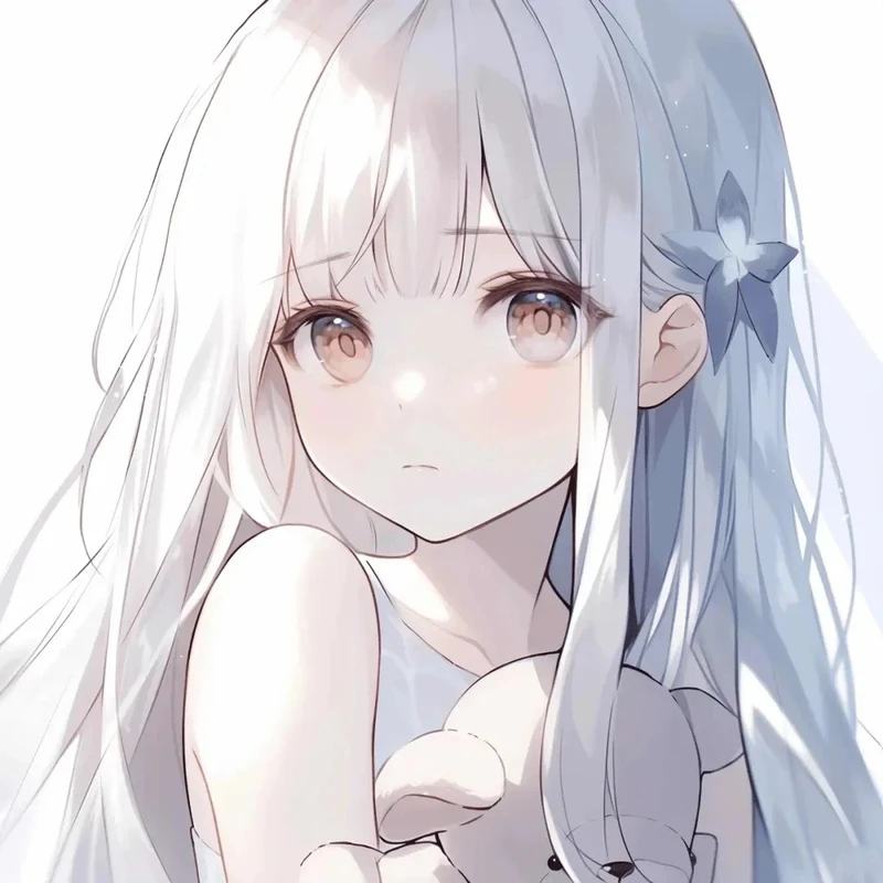 ảnh anime girl tóc trắng cực phẩm dành cho fan anime
