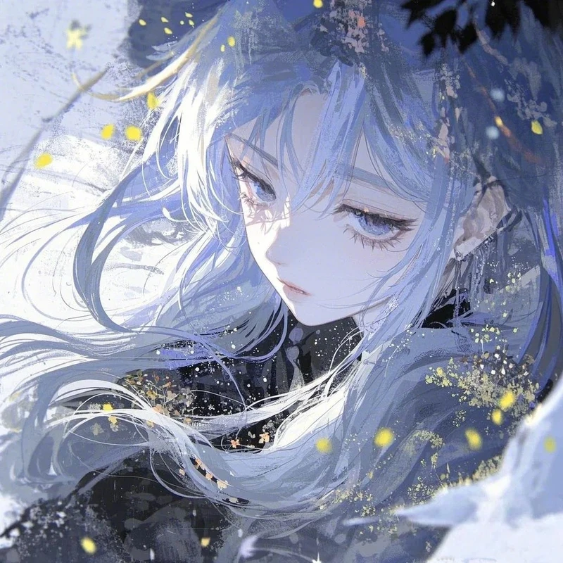 ảnh anime girl tóc trắng phong cách fantasy