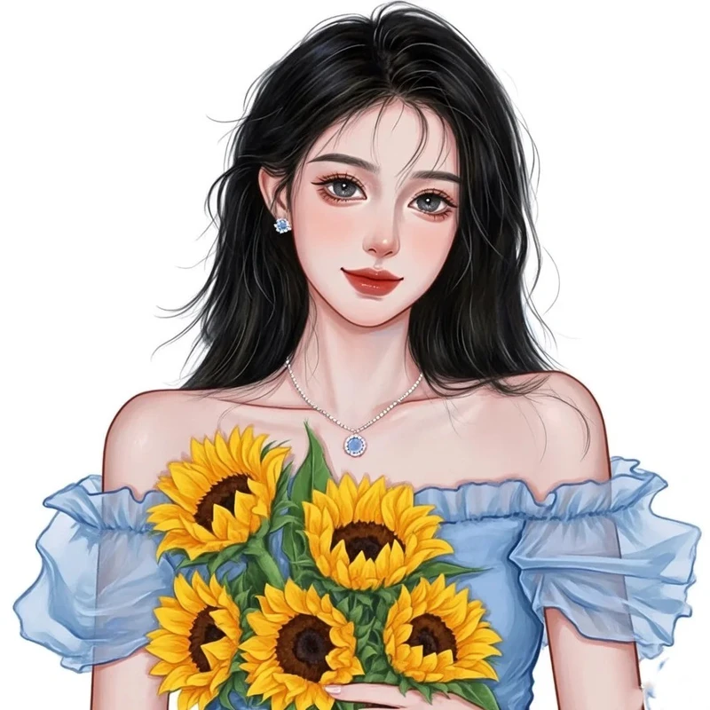 ảnh anime hoa hướng dương phong cảnh buồn