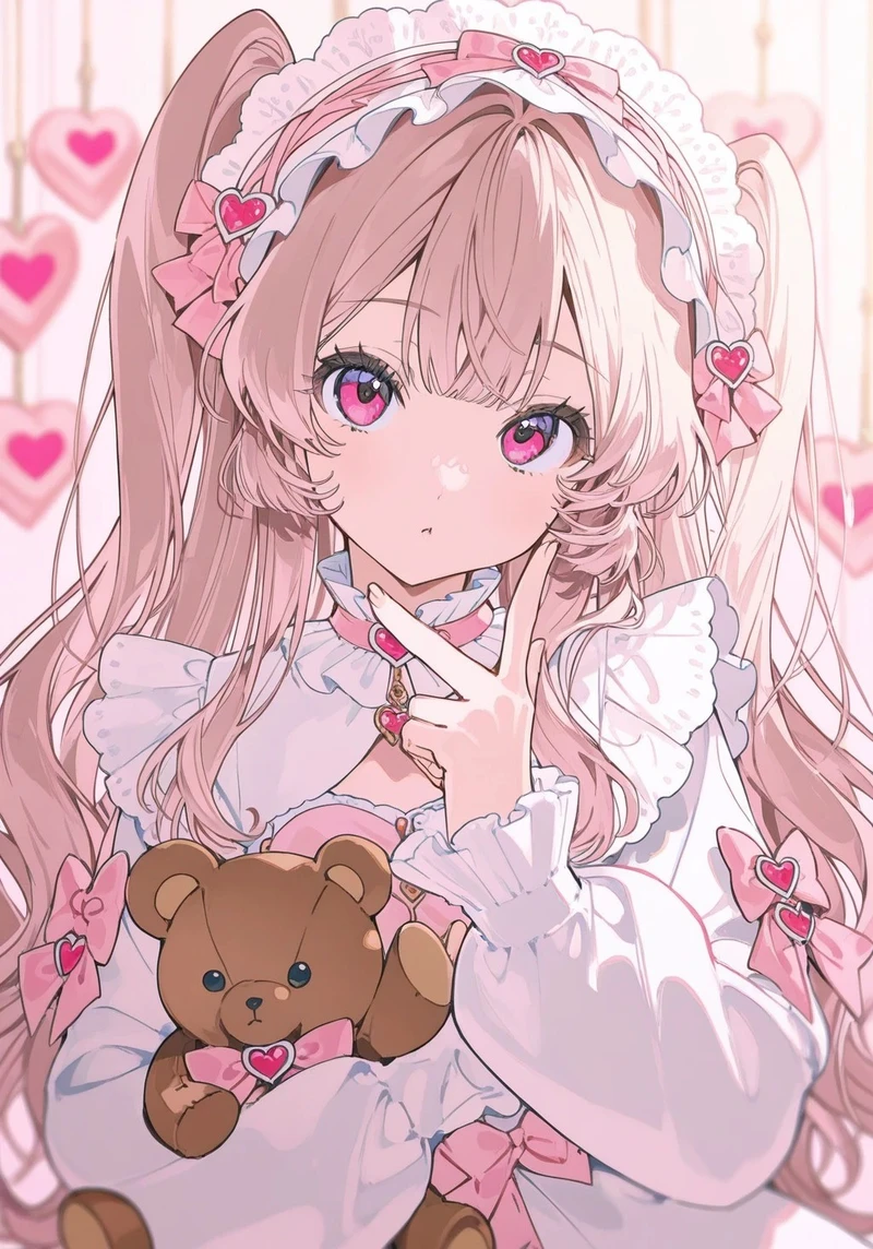 ảnh anime màu hồng cho hình nền điện thoại full hd