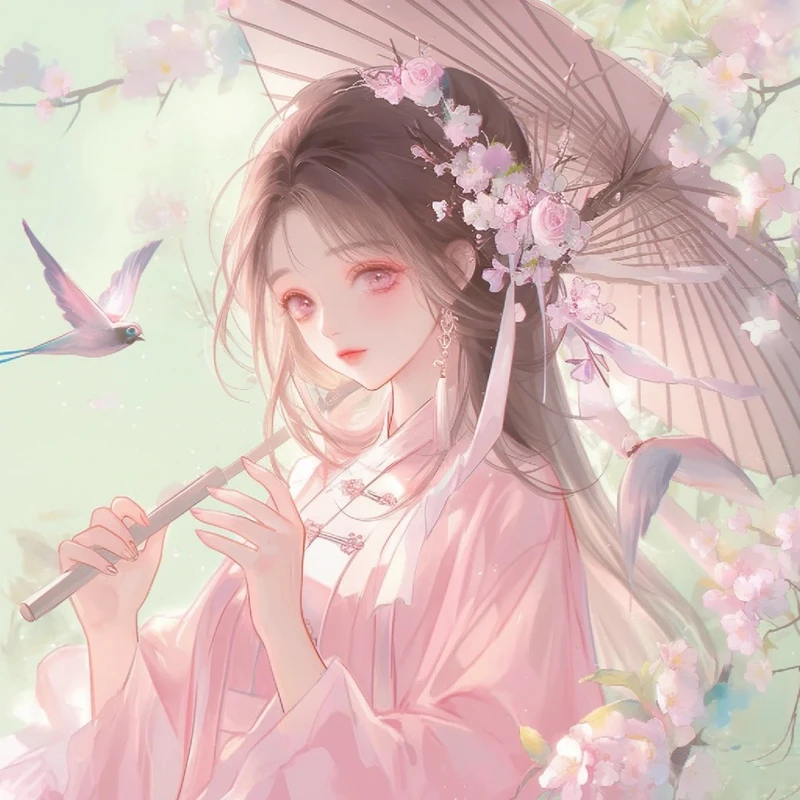 ảnh anime màu hồng đẹp nhẹ nhàng và nữ tính