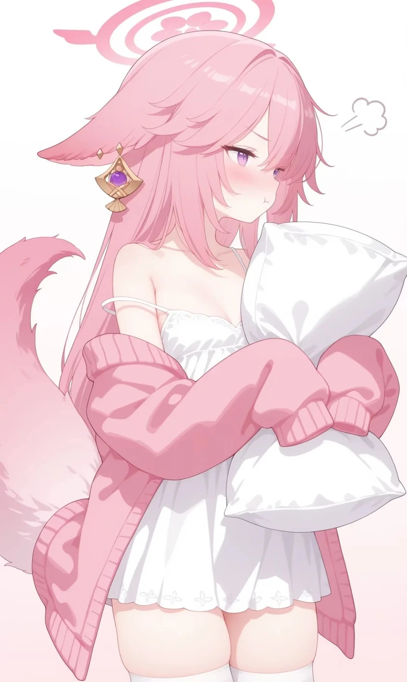ảnh anime màu hồng phong cách kawaii đáng yêu