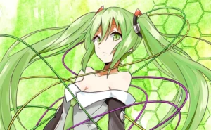 ảnh anime màu xanh lá cây cho điện thoại