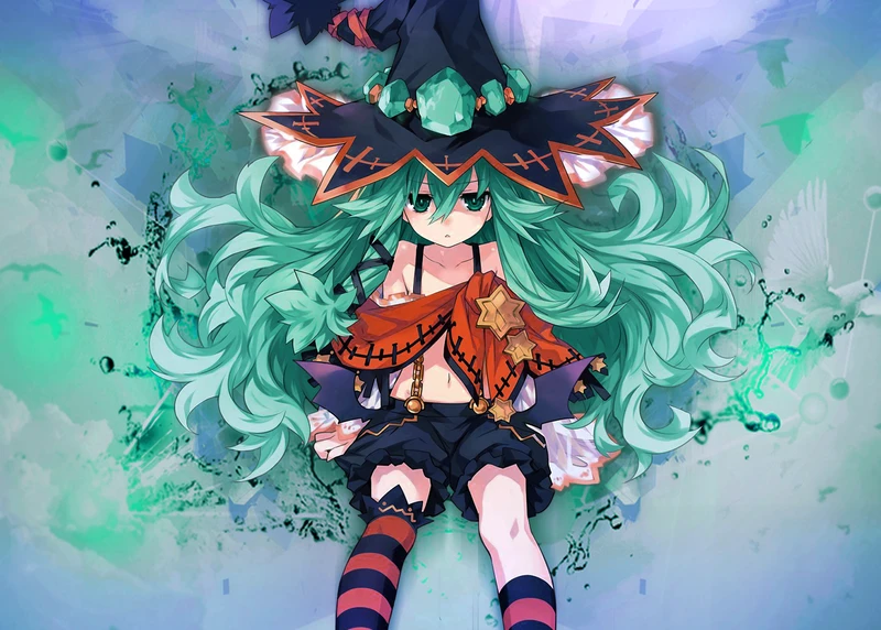 ảnh anime màu xanh lá cây cho máy tính