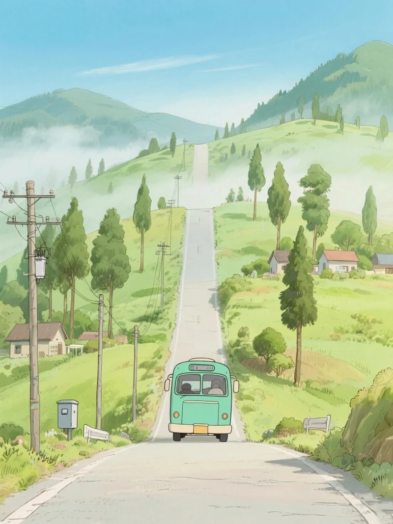ảnh anime màu xanh lá cây làm hình nền