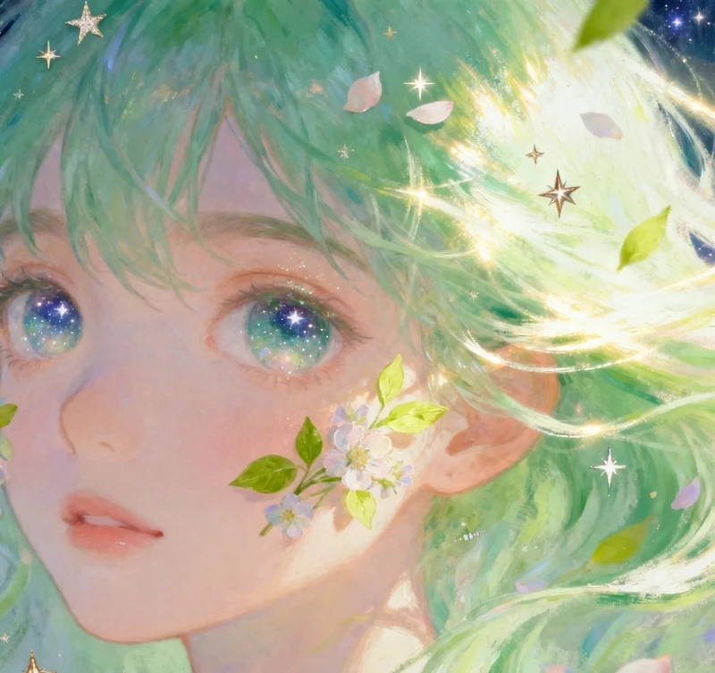 ảnh anime màu xanh lá cây tuyệt đẹp cho avatar