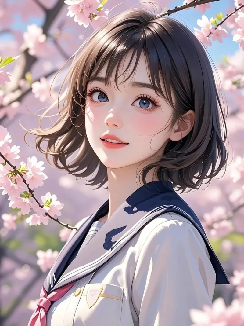 ảnh anime nữ học sinh đang đọc sách