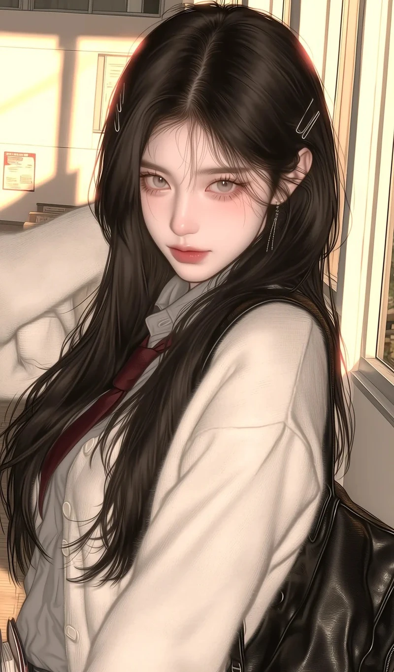 ảnh anime nữ học sinh mặc váy đồng phục